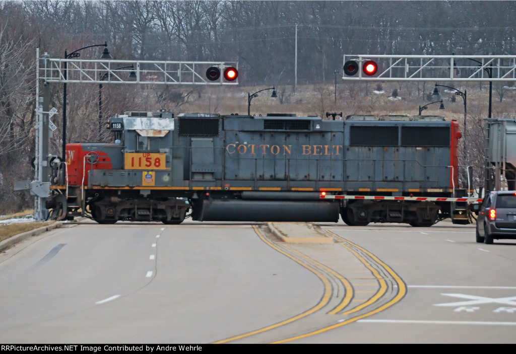 Cotton Belt patch on "caboose" duty